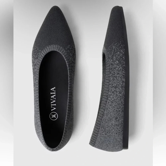 vivaia Shoes - VIVAIA Aria 2.0 Pointy Flats in Starry Grey-Sustainable & Washable Shoe Size 39